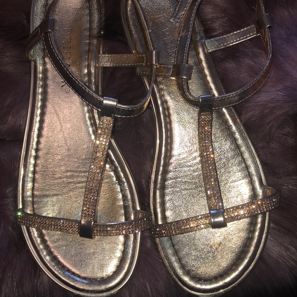 Cute rose gold diamond sandals